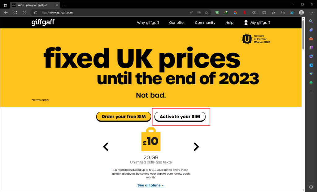 图片[1]-买了张giffgaff英国卡-THsInk