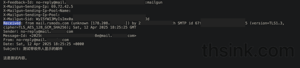 图片[2]-解决使用标准smtp认证方式通过MailGun等发件服务商发件时暴露源站IP的问题-THsInk