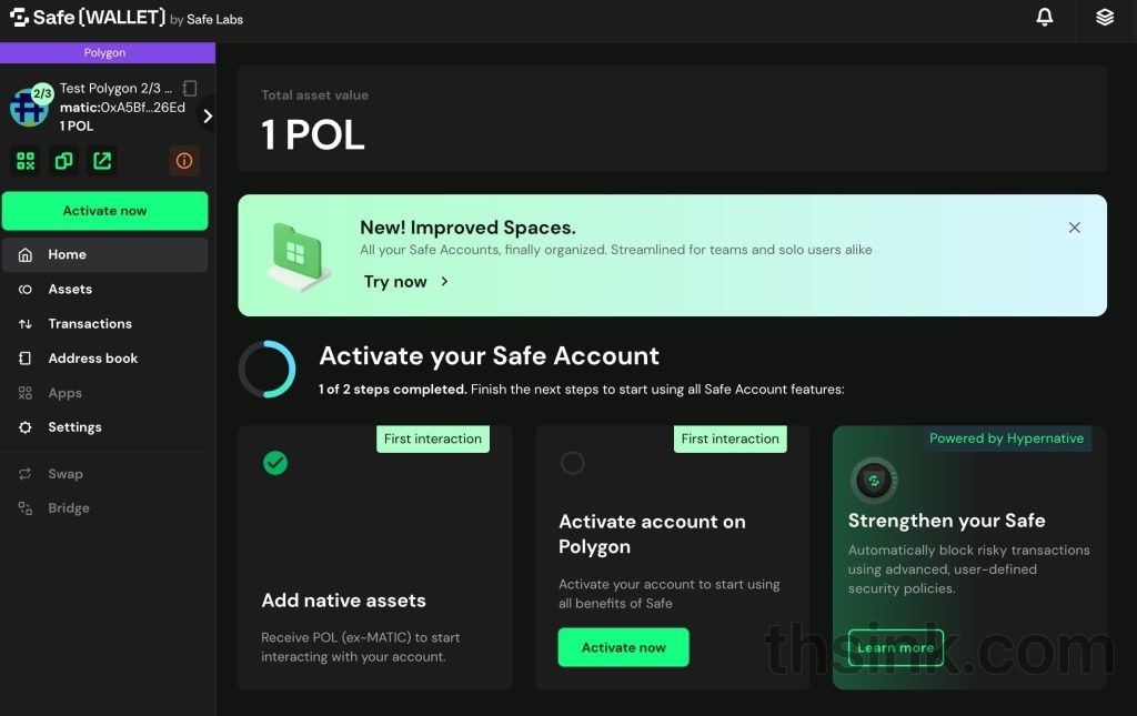图片[1]-记录一次使用app.safe.global创建EVM链多签钱包并简单使用-THsInk